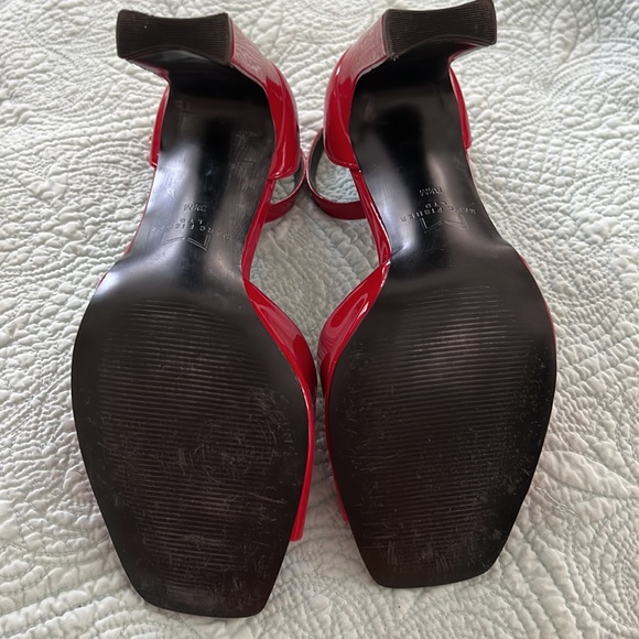 Marc Fisher patent sexy red block heel shoes - Picture 4 of 5
